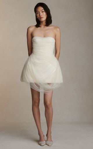 Shop the Off-white Bernie Sculptural Tulle Overlay Mini Dress by Danielle Frankel and more new designer fashion on Moda Operandi. Danielle Frankel, Fairy Tale Wedding Dress, Princess Gown, Princess Ball Gowns, Reception Dress, Fairytale Wedding, Couture Collection, Bridal Style, Fashion Collection