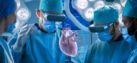 Surgeons and medical staff collaborating using mixed reality. @med-technews #ar #augmentedreality #mixedreality #medtech #tech #technology #digitalsurgery Cardiac Rehabilitation, Augmented Reality Technology, Virtual Reality Technology, Physical Environment, Heart Surgery, Digital Tablet, Healthcare Industry, Cardiology, Medical Education