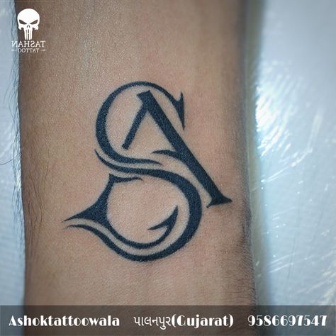 S A tattoo || S And A Tattoo, A S Tattoo Letter Design, A And S Tattoo, S Letter Tattoo Design, S Name Tattoo, Name Tattoo On Hand, Side Wrist Tattoos, Eagle Artwork, Side Neck Tattoo