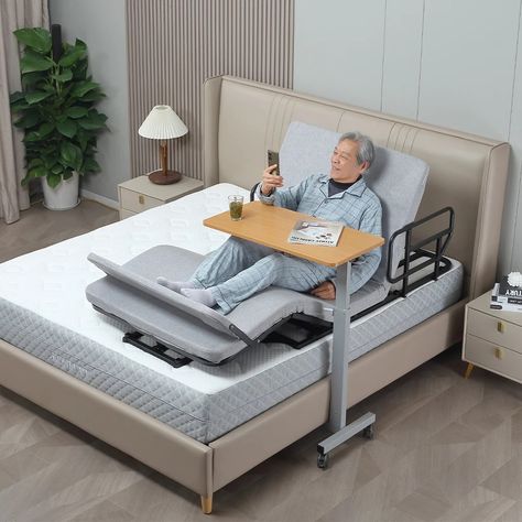 Home Caring Single Lifting Auxiliary Electric Medical Adjustable Bed For Elderly And Disabled - Buy Auxiliary Medical Bed,Lifting Adjustable Bed,Home Caring Single Elderly Bed Product on Alibaba.com Elderly Accessible Home, Elderly Room Ideas, Disabled Bedroom, Elderly Home Care, Space Saving Furniture Bedroom, Bed Frame Sizes, Bed Lifts, Best Smart Home, Smart Bed