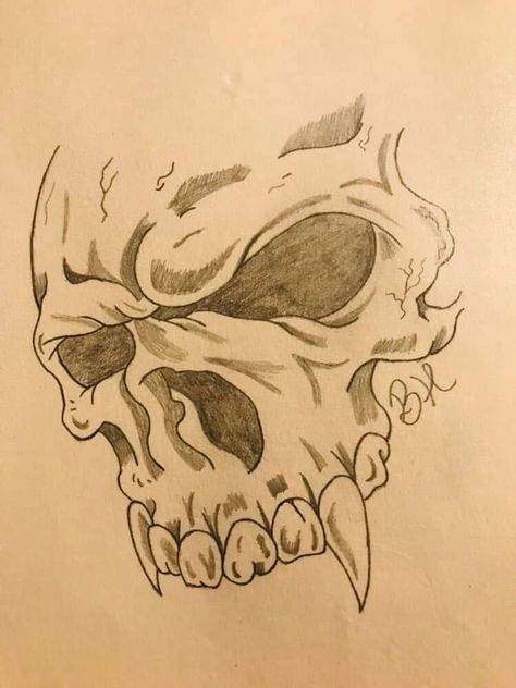 Drawings Of Skulls, Tattoo Mechanic, Large Drawings, Skull Drawing Sketches, Doodle Bob, Cool Skull Drawings, Skull Drawings, Hard Tattoos, Cross Drawing