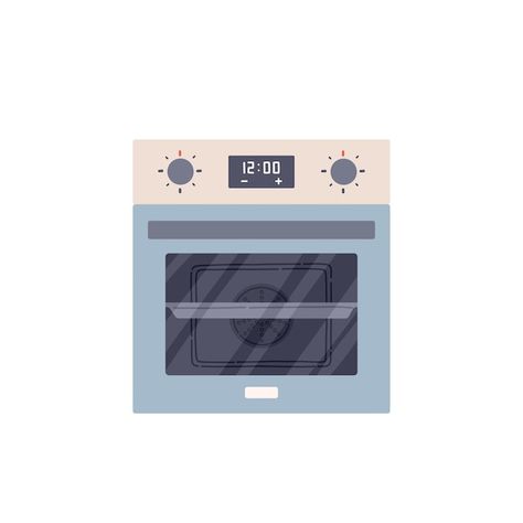 Kitchen stove oven flat design style iso... | Premium Vector #Freepik #vector Oven Drawing, Oven Illustration, Vector Kitchen, Idea Generation, Smart Oven, Ad Poster, Kitchen Stove, Gas Oven, Stove Oven