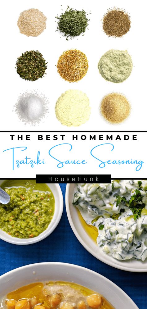 Dehydrated Tzatziki Seasoning, Tzatziki Seasoning Recipe, Tsaziki Sauce, Taziki Sauce, Dried Lemon Zest, Dried Lemon Peel, Homemade Tzatziki Sauce, Mediterranean Spices, Homemade Tzatziki