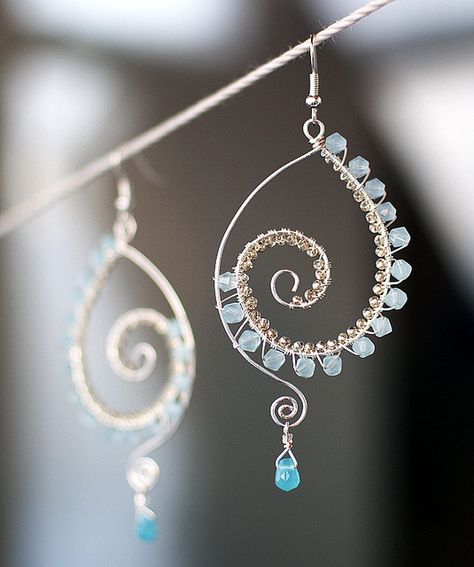 #love the swirls  Earrings #2dayslook #kelly751 #Earrings  #lily25789   www.2dayslook.com Paisley Earrings, Anting Manik, Silver Wire Earrings, Wire Work Jewelry, Earrings Inspiration, Handmade Wire Jewelry, Work Jewelry, Wire Weaving, Wire Wrapped Earrings