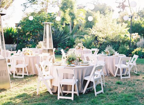 Tables Blush Garden Wedding, San Diego Garden, Wedding Reception Chairs, Comfy Leather Chair, Vintage Garden Wedding, Backyard Reception, Nashville Wedding Venues, Horseshoe Bay, Garden Wedding Reception