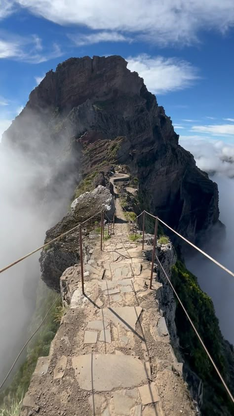 Sergio ✵ Private Guide Madeira ✵ EN/RU | 📍Stairway to Heaven on the PR1 Hiking Route in Madeira, Portugal 🇵🇹 ⛰️ Within 30-40 minutes from the Pico to Arieiro trailhead, you’ll… | Instagram Hiking Portugal, Madeira Portugal Aesthetic, Portugal Hikes, Madeira Hiking, Madeira Hike, Maderia Portugal Hikes, Hiking Algarve Portugal, Hiking Routes, Stairway To Heaven