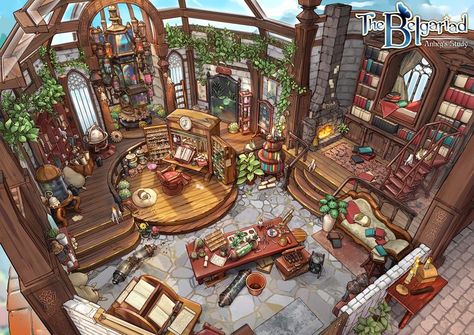 Fairytale Locations, Drawing Room Concept, Feng Zhu, Magical Room, Room Concept, House Interior Living Room, Props Concept, Environment Props, Bg Design