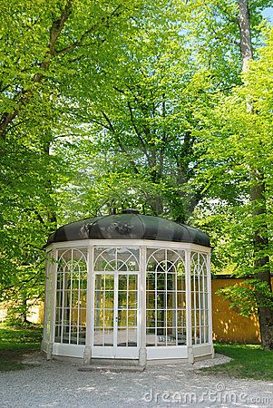 Sound of music Gazebo near Salzburg, Austria. Sound Of Music Gazebo, Tree Castle, Hygge Ideas, Outdoor Sanctuary, Salzburg Austria, Landscape Elements, Miniature Projects, How To Say, Visit Europe