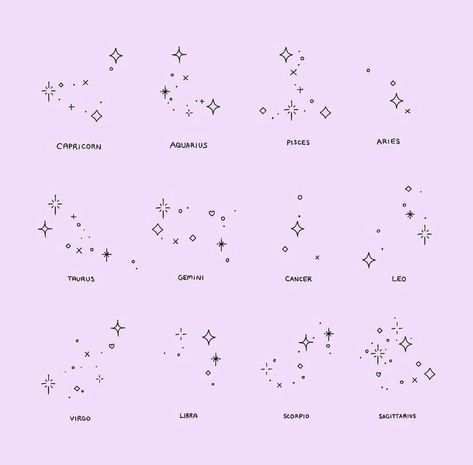 Leo Tattoo For Women Constellation, Zodiac Signs Constellations Tattoo, Star Signs Constellations, Leo Constellation Tattoo Behind Ear, Star Tattoos With Meaning, Star Cluster Tattoo Zodiac, Sister Constellation Tattoo, Zodiac Sparkle Tattoo, Dainty Astrology Tattoo