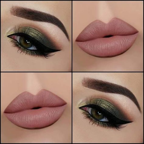 Makeup Ideas For Sage Green Dress, Lips Ideas, Eye Makeup Pictures, Green Makeup, Pinterest Makeup, Green Eyeshadow, Makeup Guide, Makeup Eye Looks, Makeup For Green Eyes