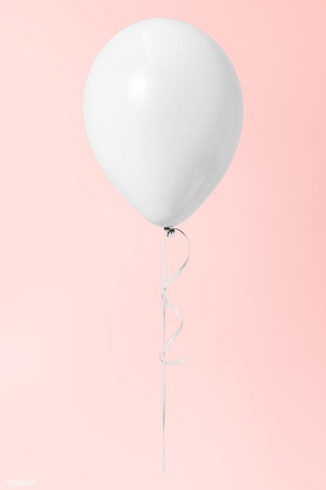 Cute festive single white balloon | premium image by rawpixel.com / HwangMangjoo Black And White Balloons, Balloon Mobile, Floating Balloons, Balloon Frame, Unicorn Balloon, Pastel Balloons, Birthday Wallpaper, Doll House Plans, Nice Pic