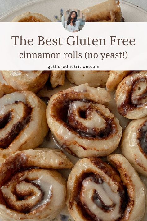 The most delicious gluten free cinnamon rolls are here! These gluten free cinnamon rolls are also yeast free, nut free, and can be kept dairy free/vegan! So everyone can enjoy these delicious rolls of heaven. Gluten Yeast Free Recipes, Gluten Free Cinnamon Rolls Recipe No Yeast, Gluten Free Easy Cinnamon Rolls, Simple Gluten Free Cinnamon Rolls, Gluten Free Cinnabon Copycat, Gluten Free Egg Free Cinnamon Rolls, Gluten Free Rolls No Yeast, Gluten Free Cinnamon Bites, Gluten And Yeast Free Recipes