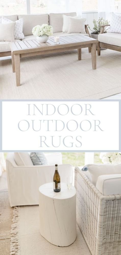 Rugs For Sunroom, Indoor Outdoor Rugs Living Room, Sunroom Rug, Clean Outdoor Rug, Real Lanai Rug, Outdoor Rug Ideas, Cream Outdoor Rug, Indoor Outdoor Ivory And Touch Of Light Sage Area Rugs, Beige Outdoor Rug