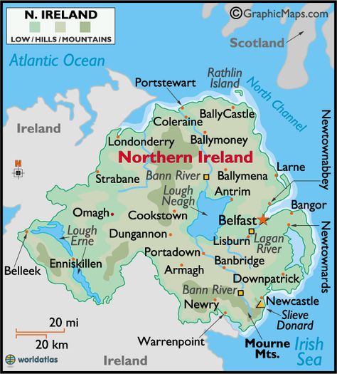 Northern Ireland Large Color Map - ancestors came from Londonderry. Northern Ireland Itinerary, Genealogy Ireland, Map Of Ireland, Irish Genealogy, Irish Ancestry, Ireland Map, Northern Irish, School Daze, Visit Ireland