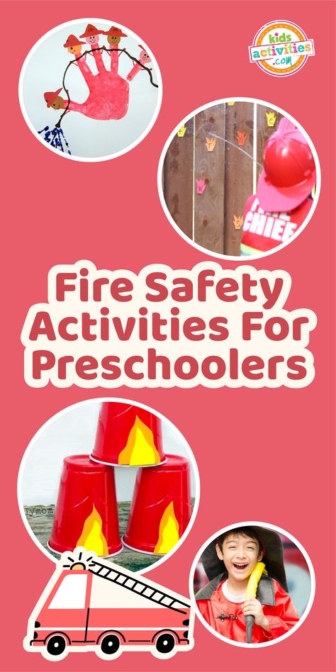 Fire Safety Preschool Activities Science, Fire Theme Preschool Activities, Fire Safety Lesson Plans For Toddlers, Fire Safety Activity Preschool, Fire Safety Crafts Kindergarten, Fire Theme Preschool, Pre K Fire Safety Activities, Fire Safety For Preschool, Fire Week For Preschool