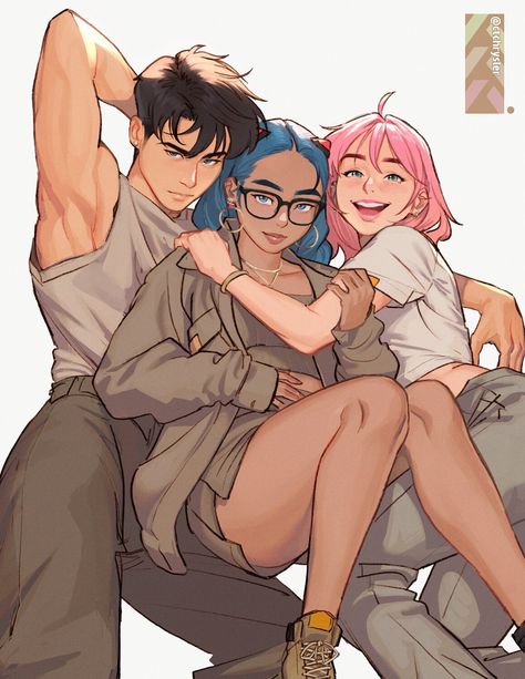 Annie Mei, Hug Pose, Sibling Art, Couple Poses Drawing, Friends Sketch, Sister Poses, Sibling Poses, Sketch Poses, Couple Poses Reference