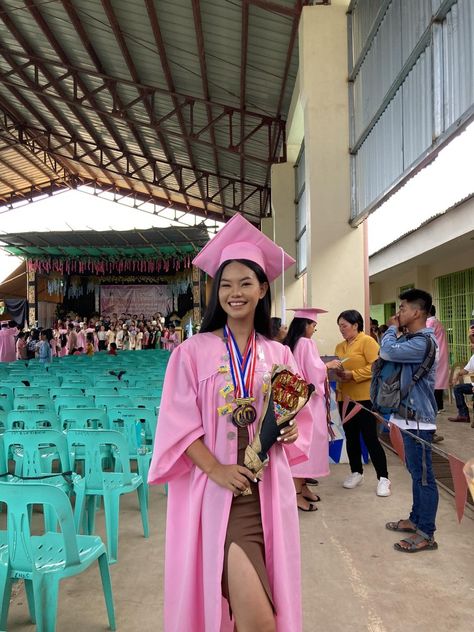 Pink Grad. Toga and Cap for Tech-Voc Schools Hot Pink Cap And Gown, Pink Graduation Cap And Gown, Pink Graduation Gown, Pink Cap And Gown, Pink Graduation Cap, Graduation Gown And Cap, Pink Graduation, Graduation Picture Ideas, Graduation Look