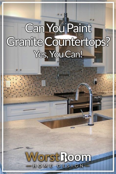 Can You Paint Granite Countertops? Yes, You Can! Paint Granite Countertops, Kitchen Design Granite Countertops, Painted Countertops Diy, Painted Granite Countertops, Paint Granite, Painting Bathroom Countertops, Bathroom Countertops Diy, Kitchen Granite Countertops, Granite Paint