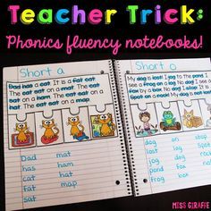 Phonics notebook first grade amazing https://ift.tt/2N3dUi8 Reading Fluency Games, Centers First Grade, First Grade Reading Comprehension, Phonics Centers, Fluency Activities, First Grade Phonics, Small Group Reading, Phonics Games, First Grade Activities