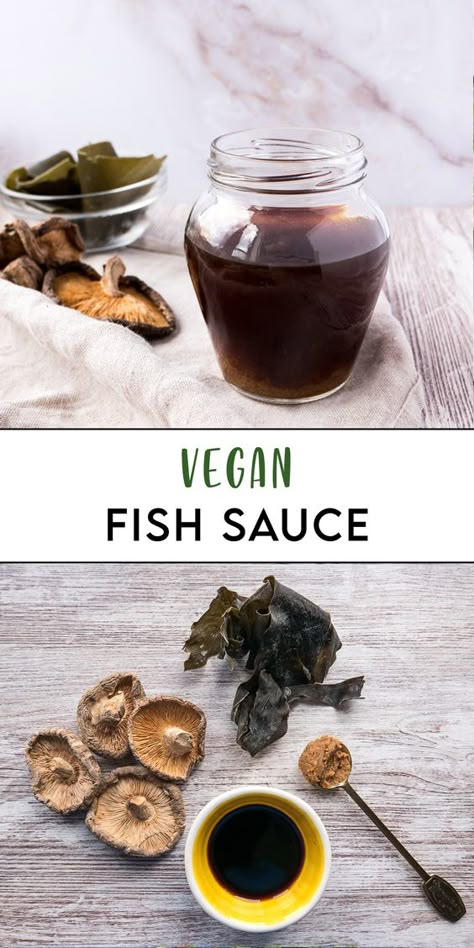 Vegan Fish Sauce - Six Hungry Feet Recipes Fish Sauce Substitute, Fish Sauce Recipe, Vegan Fish Sauce, Pho Noodle Soup, Vegan Japanese, Recipes With Fish Sauce, Miso Paste, Vegan Fish, Vegan Asian