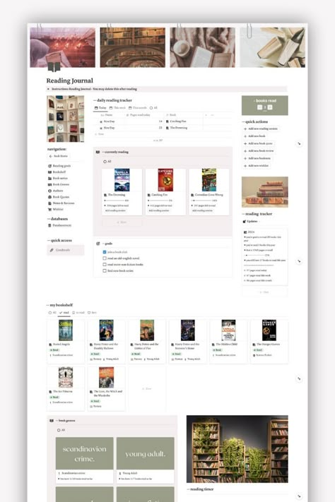 Notion Reading Planner Dashboard Notion Book Tracker Template Notion Reading Template Free, Notion Book Template, Notion Book Tracker, Book Tracker Template, Journal Notion, Organised Life, Notion Ideas, Notion Inspo, Travel Planner Template