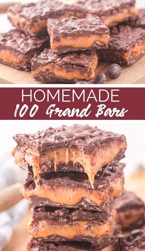 Diy Candy Bars, 100 Grand Bars Recipe, Diy That’s It Bars, 1000 Grand Candy Bar Recipe, 100 Grand Candy Bar Recipe, Homemade 100 Grand Bars, Homemade Payday Bars Recipe, Homemade Chunky Candy Bars, Homemade Pay Day Candy Bars