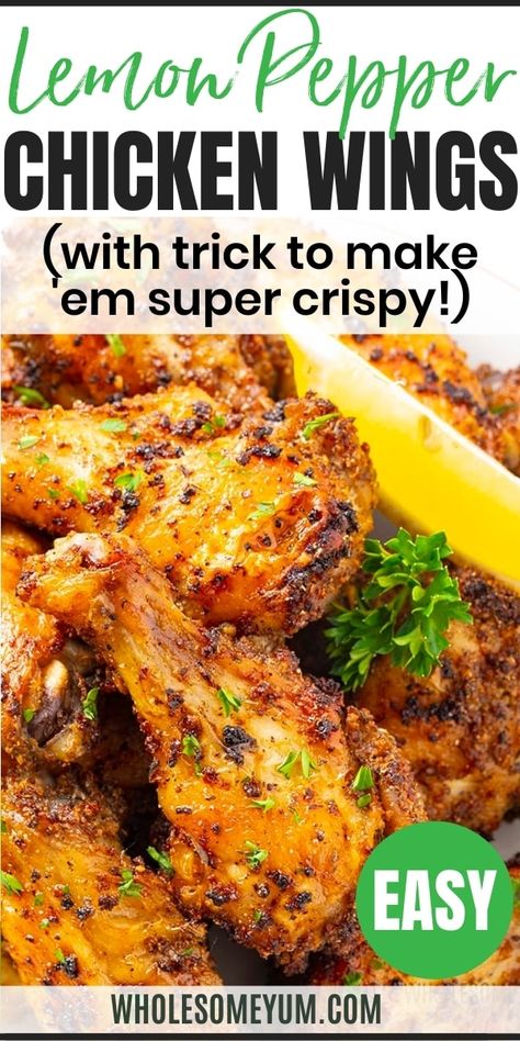 Lemon Peper Wings Recipe Baked, Baked Lemon Pepper Chicken Wings Recipe, Spiceology Recipes, Lemon Pepper Wings Recipe, Baked Lemon Pepper Wings, Lemon Pepper Chicken Wings Recipe, Wings Recipe Baked, Baked Lemon Pepper Chicken, Pepper Chicken Wings