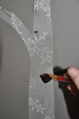 Timber and Lace: DIY Starched Fabric Wall Decal Starched Fabric Wall, Lace Clothing, Fabric Wall Decor, Lace Diy, Church Nursery, Fabric Wall Decals, Kids Ministry, Rental Decorating, Weekend Projects