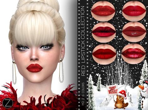 The sims 4 Alpha Cc, Sims 4 Download, Sims 4 Cc Makeup, Sims 4 Body Mods, The Sims 4 Download, Lipstick Collection, Red Lipstick, Sims 4 Cc, Body Mods