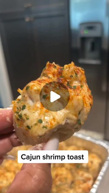 Cajun Shrimp Toast, Shark Week Food Dinner, Shrimp Appetizers For Party Finger Foods, Shrimp Appetizers For Party, Fish Casseroles, Fish Fry Party, Cajun Appetizers, Fish Casserole, Shrimp Toast