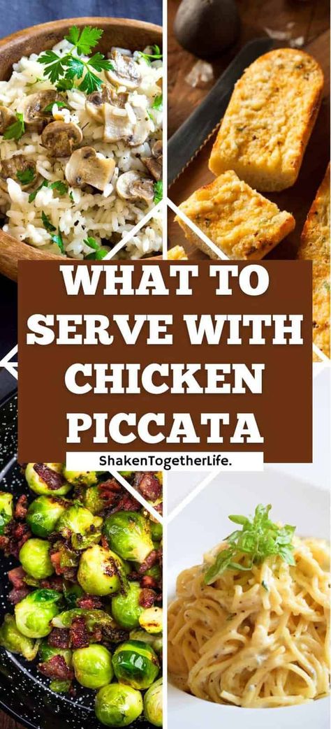 What To Serve With Chicken Piccata, Side Dishes For Chicken Piccata, Sides For Chicken Piccata, Chicken Piccata Sides, Italian Marinated Chicken, Veal Piccata, Roasted Smashed Potatoes, Best Sides, Lemon Chicken Piccata