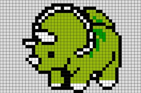 Triceratops Pixel Art – BRIK Dinosaur Pixel Art, Dinosaur Pixel, Grille Pixel Art, Pixel Art Minecraft, Image Pixel Art, Cross Stitch Sunflower, C2c Graph, Modele Pixel Art, Pixel Art Pokemon