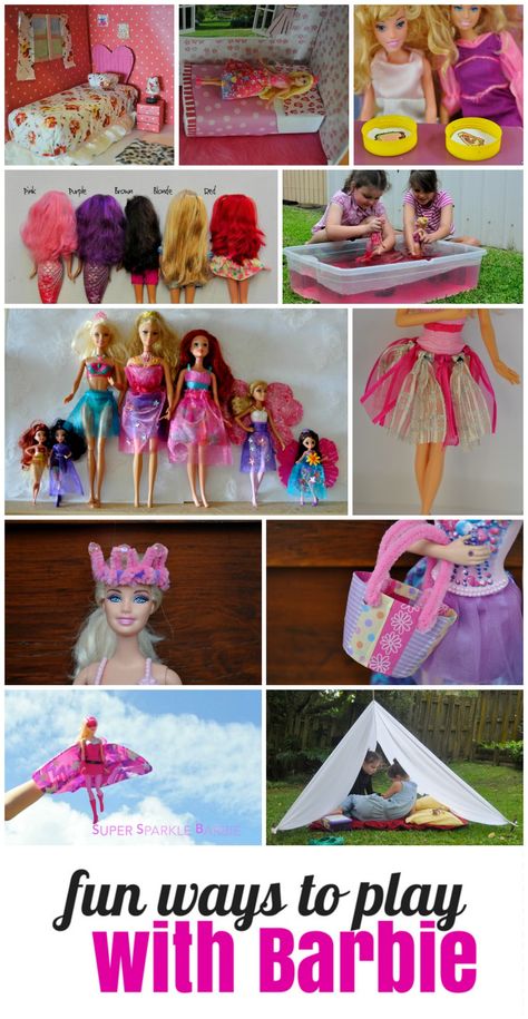 Fun Ways to Play with Barbie (Plus Giveaway) | Be A Fun Mum Barbie Roleplay Ideas, Barbie Day Activities, Barbie Activities For Kids, Barbie Games To Play, Barbie Party Activities, Barbie Activities, Playing With Barbies, Crafts Ideas For Adults, Barbie Game