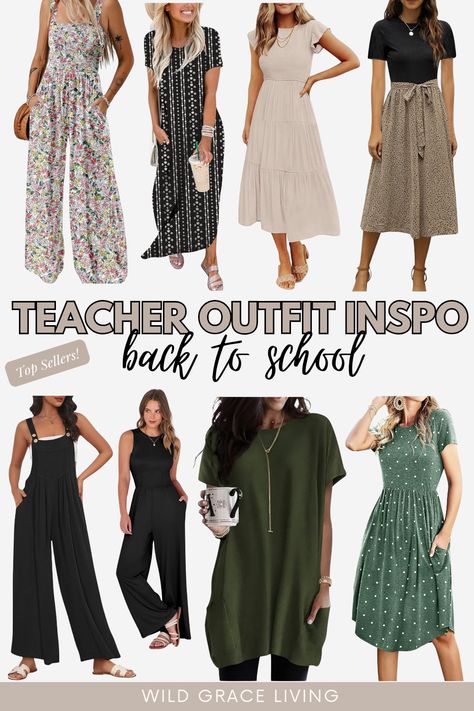 Teacher outfits inspo ideas on amazon Stylish Teacher Outfits, Elementary Teacher Outfits, Teacher Outfit Inspiration, Amazon Teacher Outfits, Highschool Teacher, Teacher Outfits Dresses, Teacher Dress, Outfits Highschool, Teacher Outfits Elementary