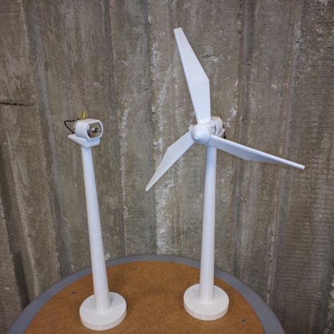 3D Printable Wind Turbine by Giovanni Campani Wind Turbines Art, Diy Wind Turbine, Wind Turbine Blades, Printer Laser, 3d Printing Diy, 3d Printing Technology, Small Canvas Art, Clean Energy, Science Fair