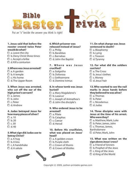 Easter Trivia, Bible Trivia Games, Bible Trivia, Easter Lessons, Easter Sunday School, Bible Quiz, Resurrection Day, Resurrection Sunday, Easter Games