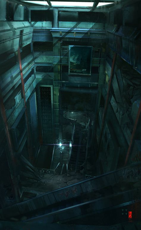 The Explorers on Behance Cyberpunk Cities, Abandoned Malls, Sith Empire, Apocalypse Art, Sci Fi Environment, Location Inspiration, Cyberpunk City, Dark City, Scene Art