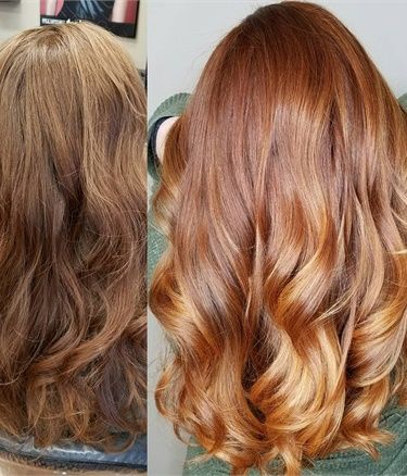 Making Red Hair Even More Exciting - Hair Color - Modern Salon Red Hair With Blonde, Blonde To Brown, Auburn Balayage, Perfect Blonde Hair, Red Blonde, Natural Red Hair, Brown Ombre Hair, Ginger Hair Color, Natural Highlights