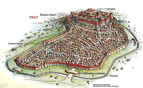 From: www.iliad.com.mx/index.html Ancient Troy, City Of Troy, The Iliad, Greek History, Ancient Maps, Fantasy City, Fantasy Castle, Slide Show, Fantasy Map