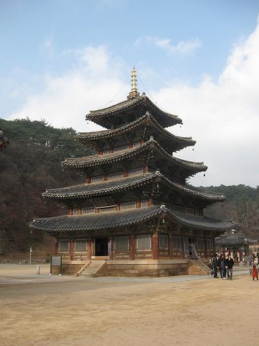 Beopjusa Temple - South Korea Beomeosa Temple, Korean Temple Aesthetic, Korean Temple Designs, Beopjusa Temple, South Korea Temples, Haedong Yonggungsa Temple, Houses Of The Holy, Texas Gardening, North Korea