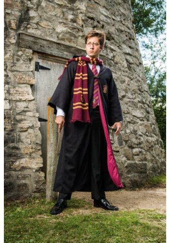 Adult Deluxe Harry Potter Costume Harry Potter Fancy Dress, Fancy Dress Plus Size, Harry Potter Gryffindor Robe, Harry Potter Uniform, Halloween Costumes Inspiration, Ron E Hermione, Gryffindor Costume, Harry Potter Kostüm, Gryffindor Outfit