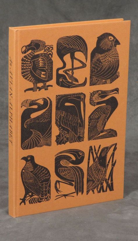 An Avian Alphabet Motifs Art Nouveau, Arte Peculiar, Lino Art, 3d Typography, Linocut Art, Beautiful Book Covers, Art Et Illustration, Book Cover Art, Ex Libris