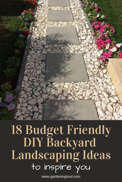 Budget Landscaping, Backyard Landscaping Ideas, Diy Backyard Landscaping, Garden Path, Landscaping Tips, Garden Pathway, Budget Backyard, Cool Landscapes, Diy Backyard