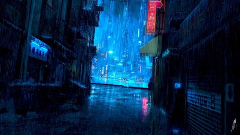 Aesthetic Wallpaper Hd, Ville Cyberpunk, City Rain, Art Cyberpunk, Sci Fi City, Rain Wallpapers, Games Design, New Retro Wave, Cyberpunk City