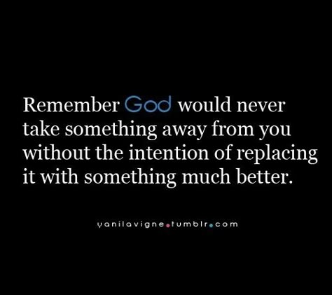 Yep to all my friends that have been hurt by men they loved but God always replaced that man with something much better and prayers for a few people in know who are going thru this I know he will do the same for you and that guy that hurt you Will realize he made the biggest mistake of his life! Spirit Food, Divorce Quotes, Spiritual Thoughts, Spiritual Inspiration, A Quote, Quotes About God, Trust God, Soul Food, Beautiful Quotes