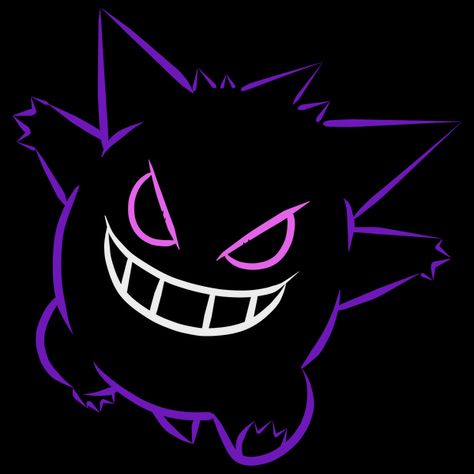 #gengar #pokemon #nintendo Gengar Pokemon, Tattoo Ideas, Pokemon, Purple, Black, Design, Pokémon