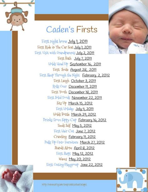 Scrapbook Baby's Firsts Page, Memory Book, or Baby Book Page. Customized w baby's info. Multiple designs available for both. Baby Book Pages, Baby Scrapbook Pages, Baby Layouts, Baby Keepsakes, Baby Boy Scrapbook, Diy Bebe, Baby Journal, Baby Album, Mia 3