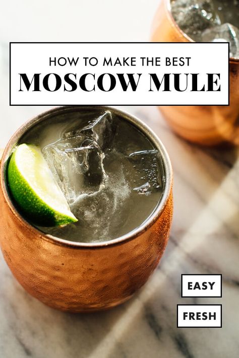 Love ordering Moscow Mules at your favorite bar? Learn how to make the BEST Moscow Mule cocktail! They’re SO EASY to make at home once you know my tricks! #cookieandkate #cocktail #moscowmule #holidays #summertime Moscow Mule Recipe Classic, Best Moscow Mule, Moscow Mule Cocktail, Moscow Mules, Natural Grocers, Moscow Mule Recipe, Mule Cocktail, Mule Recipe, Easy Drinks