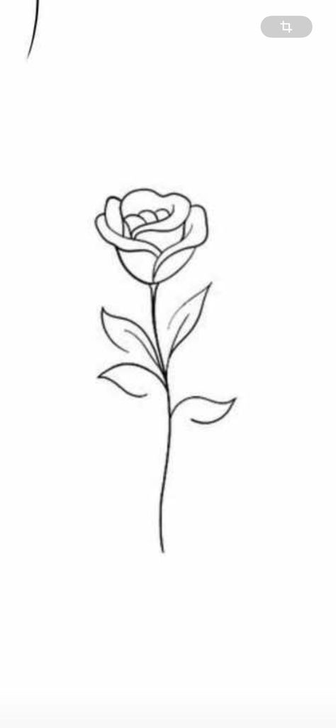 Beginner Stencil Tattoo, Small Tattoos Outline, Small Tattoos Stencil, Easy Tattoo Stencils, Rose Tattoo Stencil, Simple Rose Tattoo, Easy Tattoo, Thigh Tattoos Women, Simple Rose