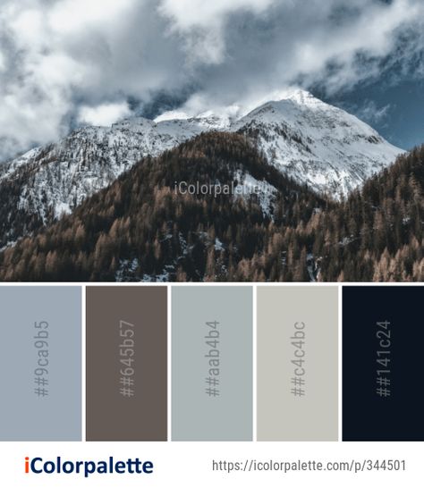 Color Palette Ideas from Mountainous Landforms Mountain Sky Image Mountain House Color Palette, Mountain Color Scheme, Color Palette Mountain, Mountain Range Color Palette, Blue Ridge Mountains Color Palette, Rocky Mountain Color Palette, Mountain Palette, Winter Mountain Color Palette, Mountain Color Palette